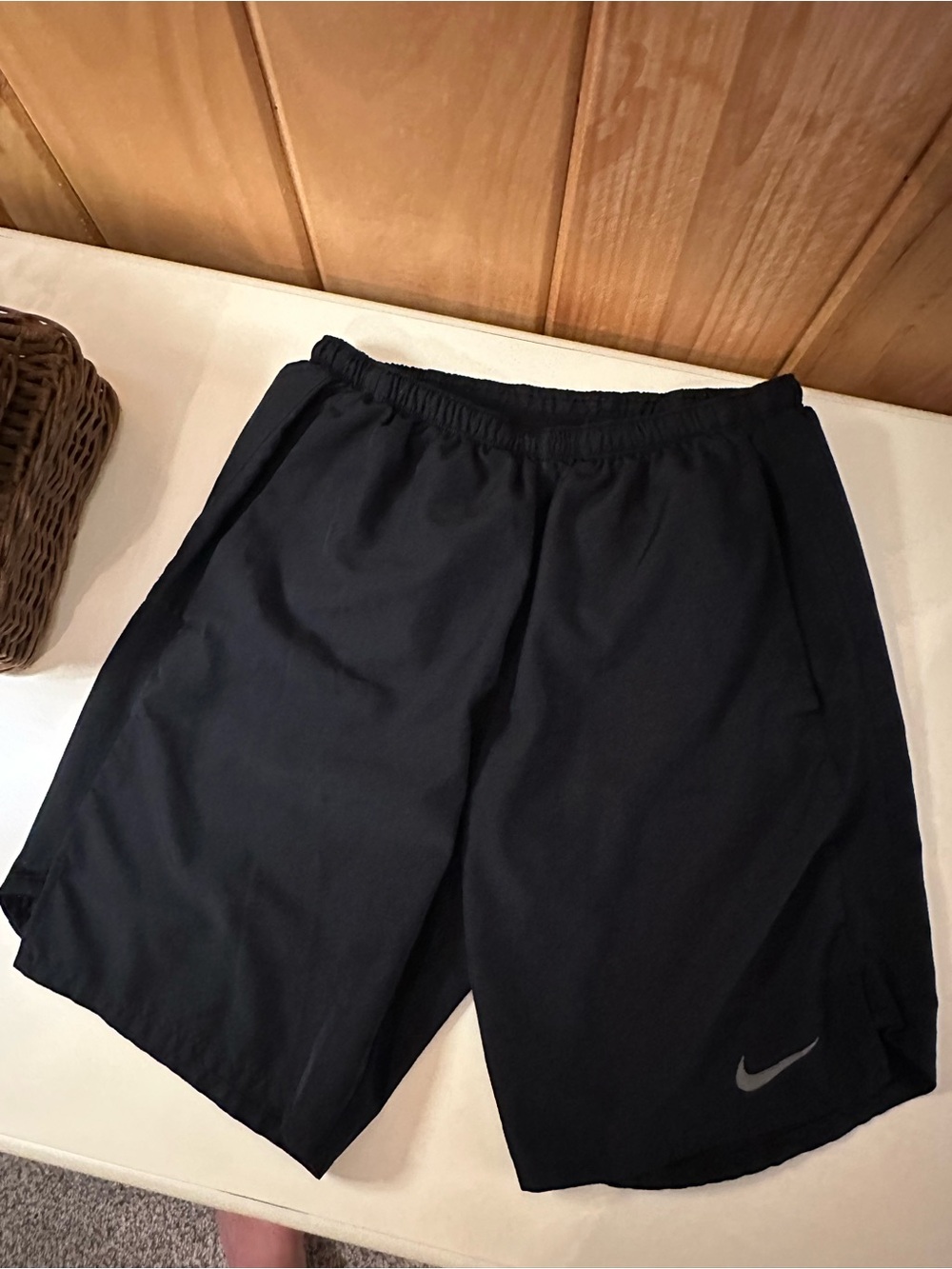 Nike Men's Black Athletic Training Shorts with Swoosh